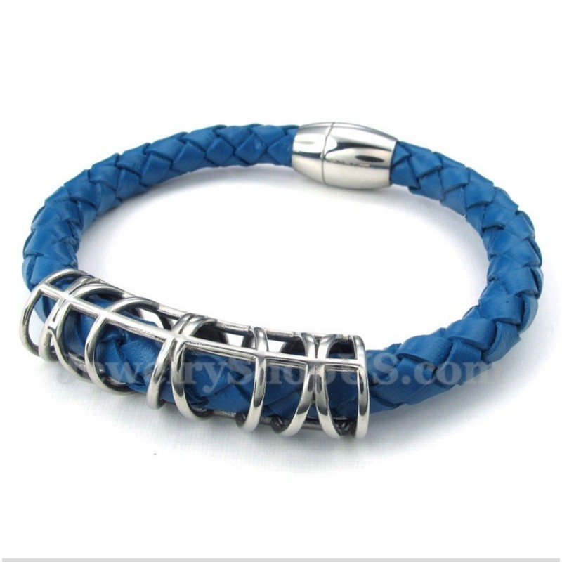 Men's Titanium Leather Bracelet Men's Titanium Leather Bracelet