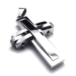 Rotatable Cross Titanium Pendant