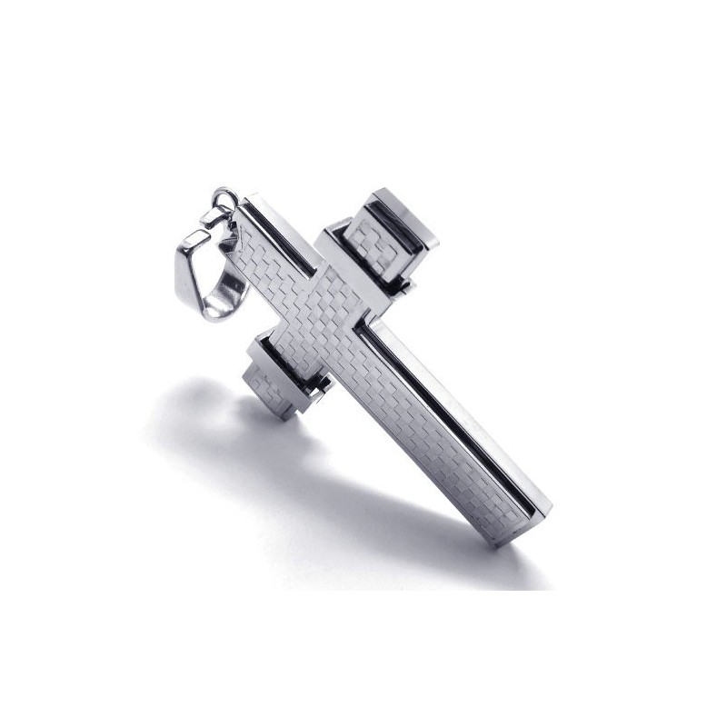Fashion Cross Titanium Pendant (Silver)