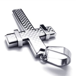 Fashion Cross Titanium Pendant (Silver)