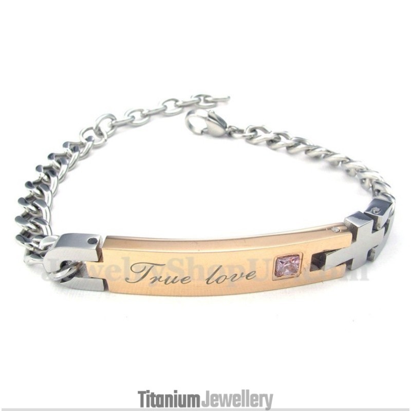 WoMen's Titanium Diamond Couple'S Bracelet WoMen's Titanium Diamond Couple'S Bracelet