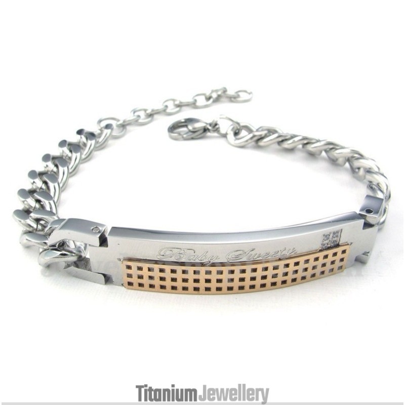WoMen's Titanium Diamond Couple'S Bracelet WoMen's Titanium Diamond Couple'S Bracelet