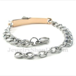 WoMen's Titanium Gold Couple'S Bracelet