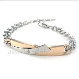 WoMen's Titanium Gold Couple'S Bracelet