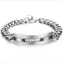 Men's Titanium Couple'S Bracelet