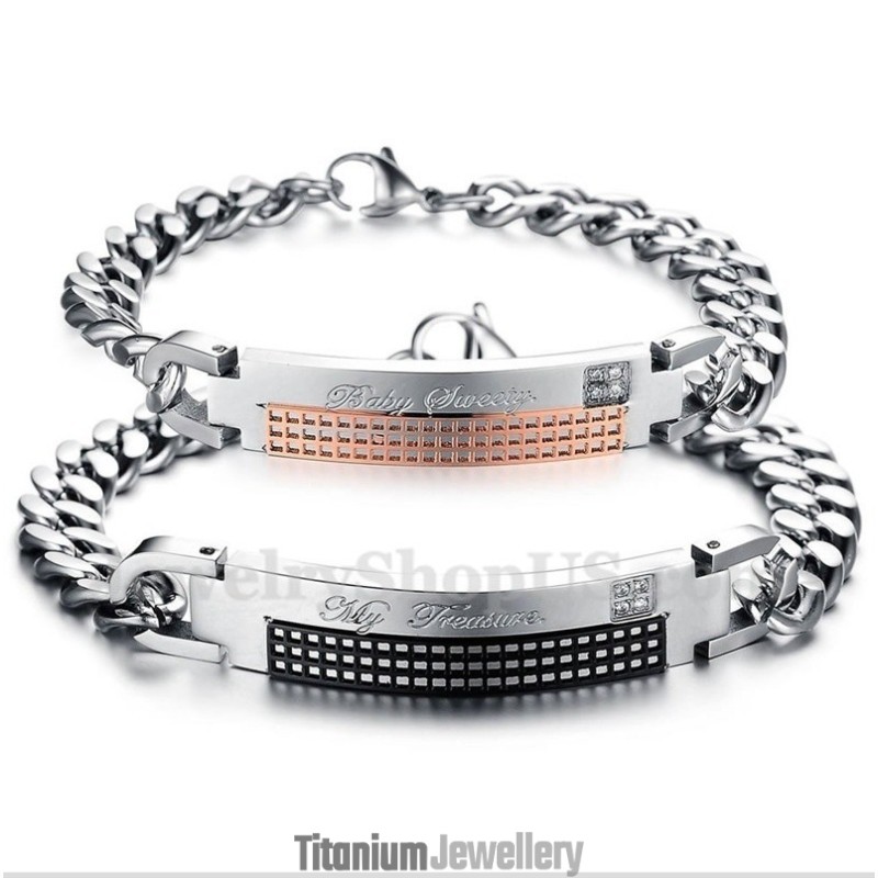 Men's Titanium Couple'S Bracelet Men's Titanium Couple'S Bracelet