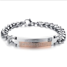 Men's Titanium Couple'S Bracelet