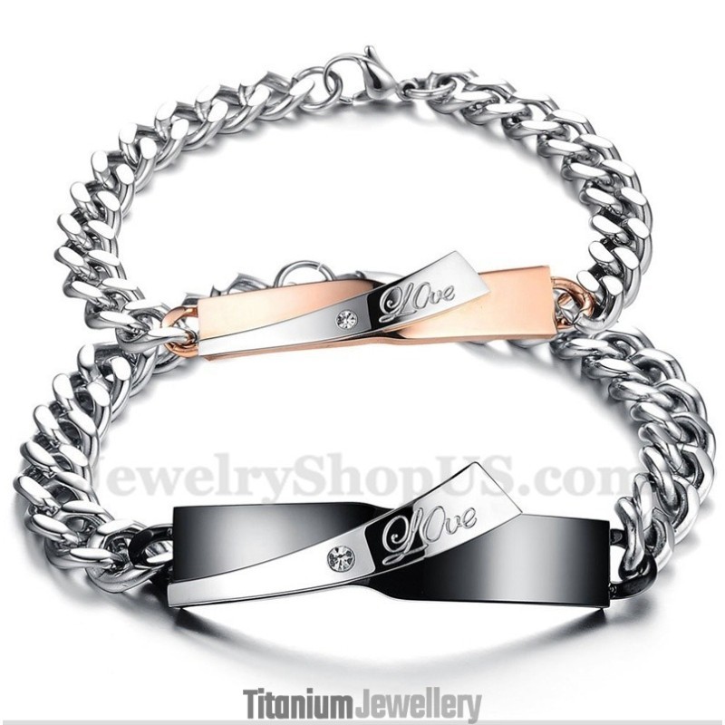 Men's Titanium Couple'S Bracelet