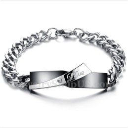 Men's Titanium Couple'S Bracelet