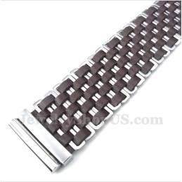 Men's Leather Titanium Bracelet