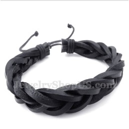 Men's Leather Titanium Bracelet