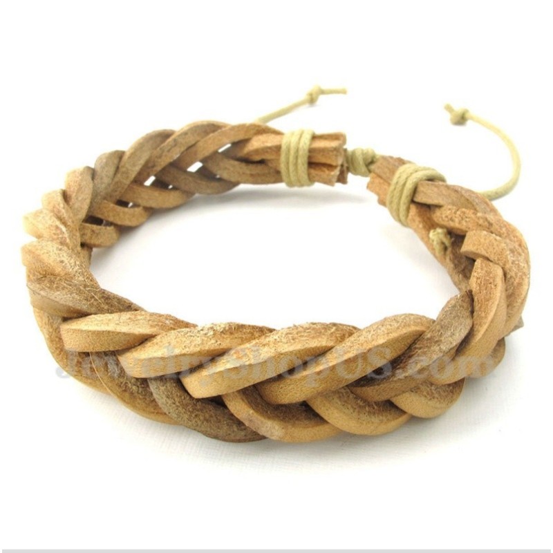 Men's Leather Titanium Bracelet Men's Leather Titanium Bracelet