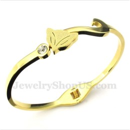 Men's Titanium Gold Fox Bracelet