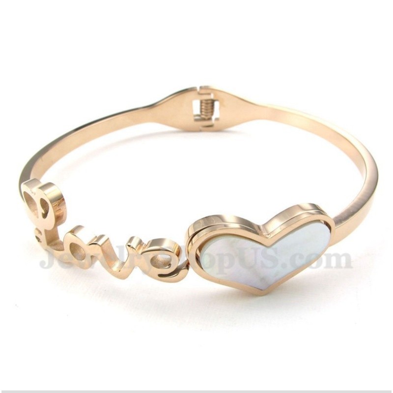 Men's Titanium Rose Gold Love Bracelet Men's Titanium Rose Gold Love Bracelet