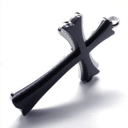 New Style Cross Titanium Pendant (Black)