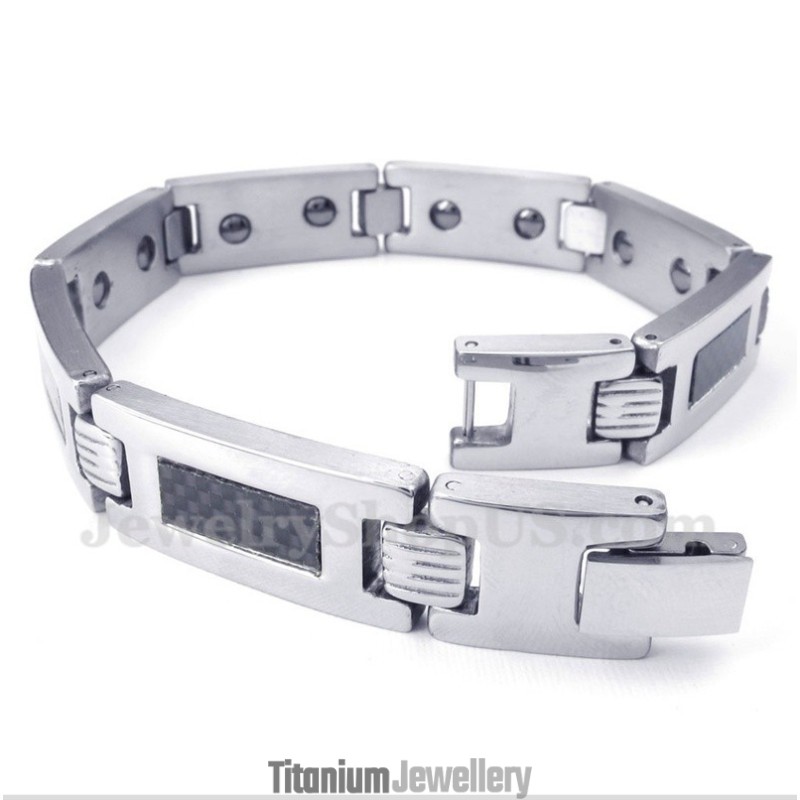Men's Titanium Carbon Fiber Magnet Bracelet Men's Titanium Carbon Fiber Magnet Bracelet