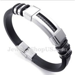 Men's Titanium Rubber Bracelet