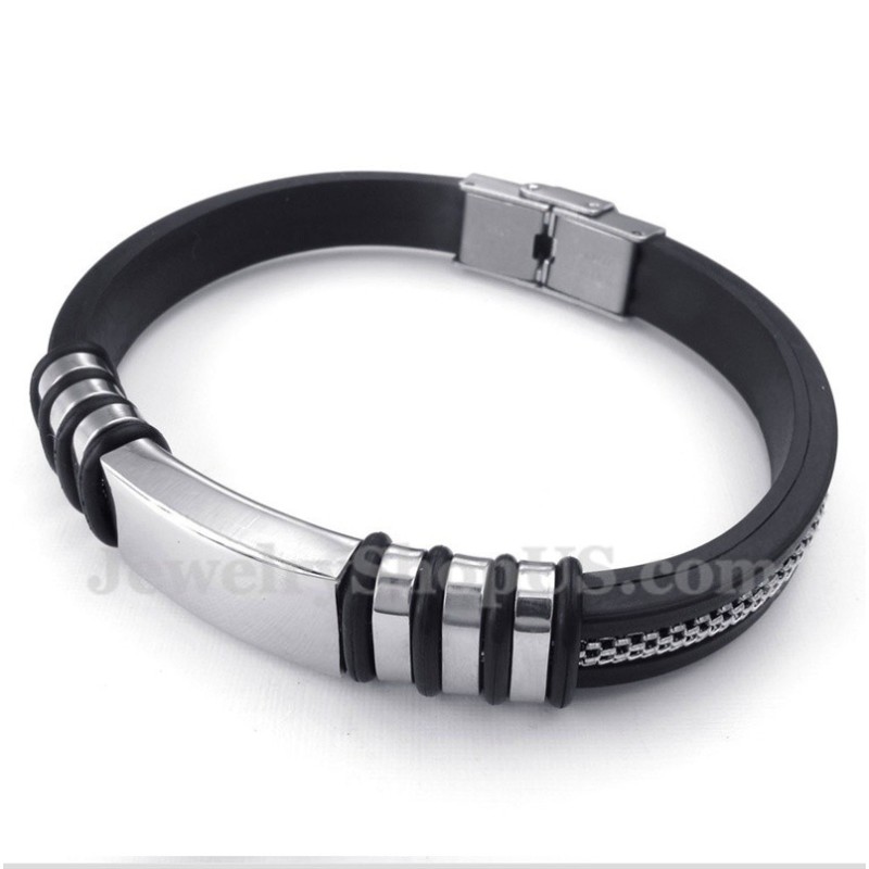 Men's Rubber Titanium Bracelet