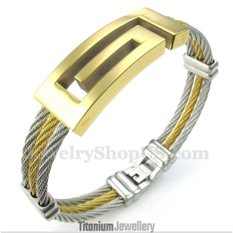 Men's Titanium Cable Bracelet Men's Titanium Cable Bracelet