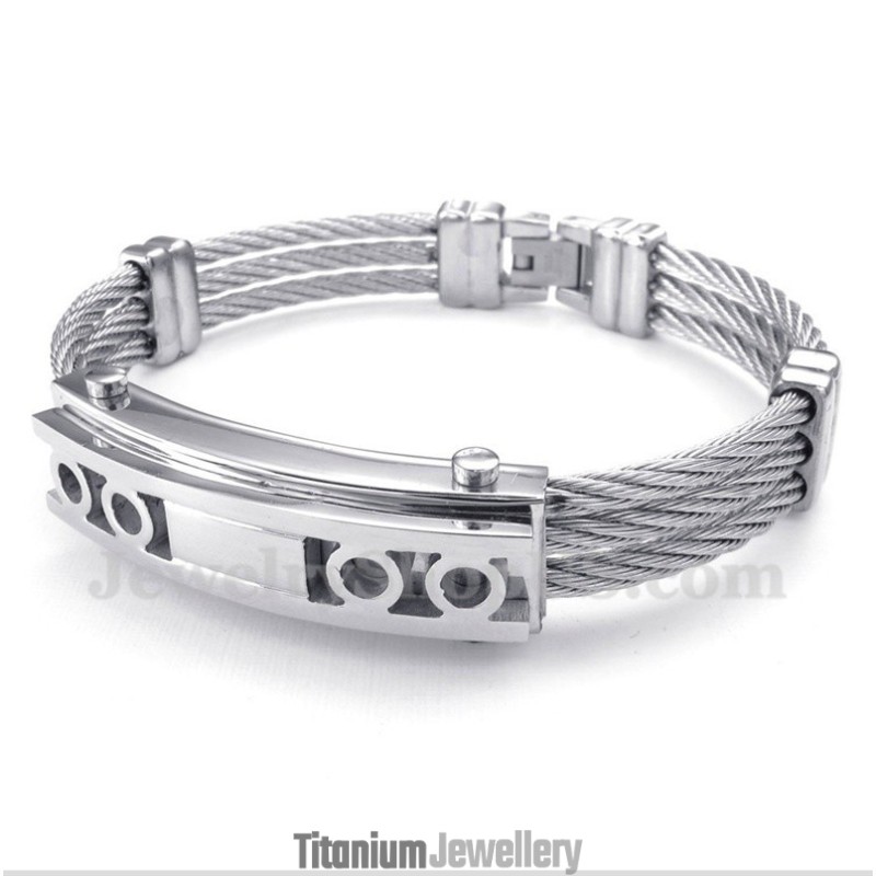 Men's Titanium Cable Bracelet Men's Titanium Cable Bracelet