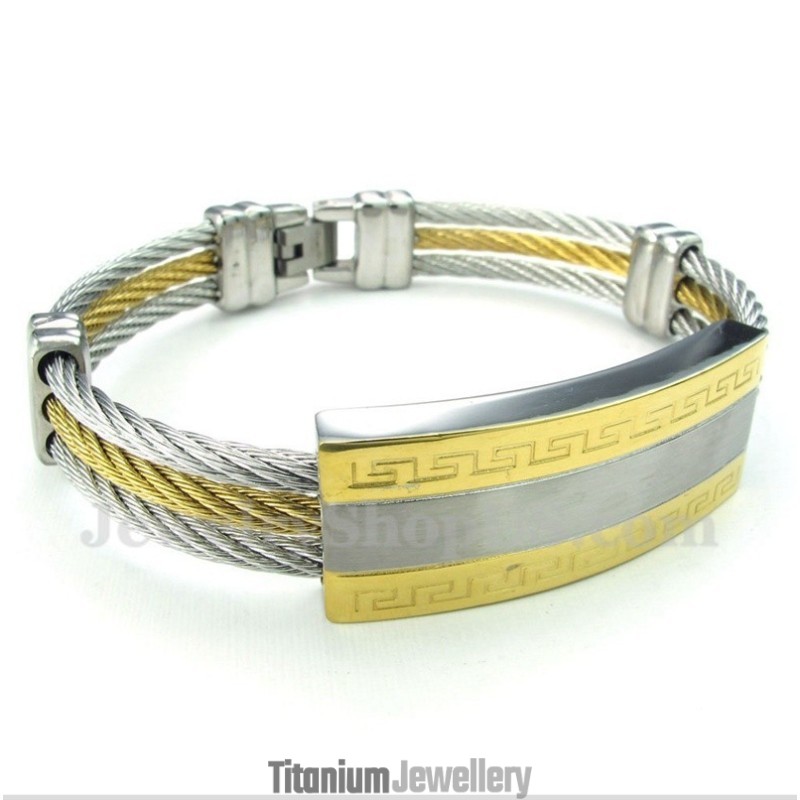 Men's Titanium Cable Bracelet