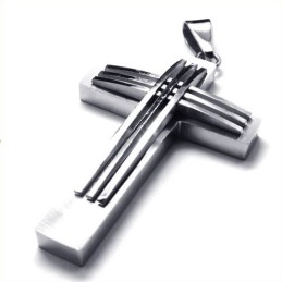 New Style Weave Cross Titanium Pendant