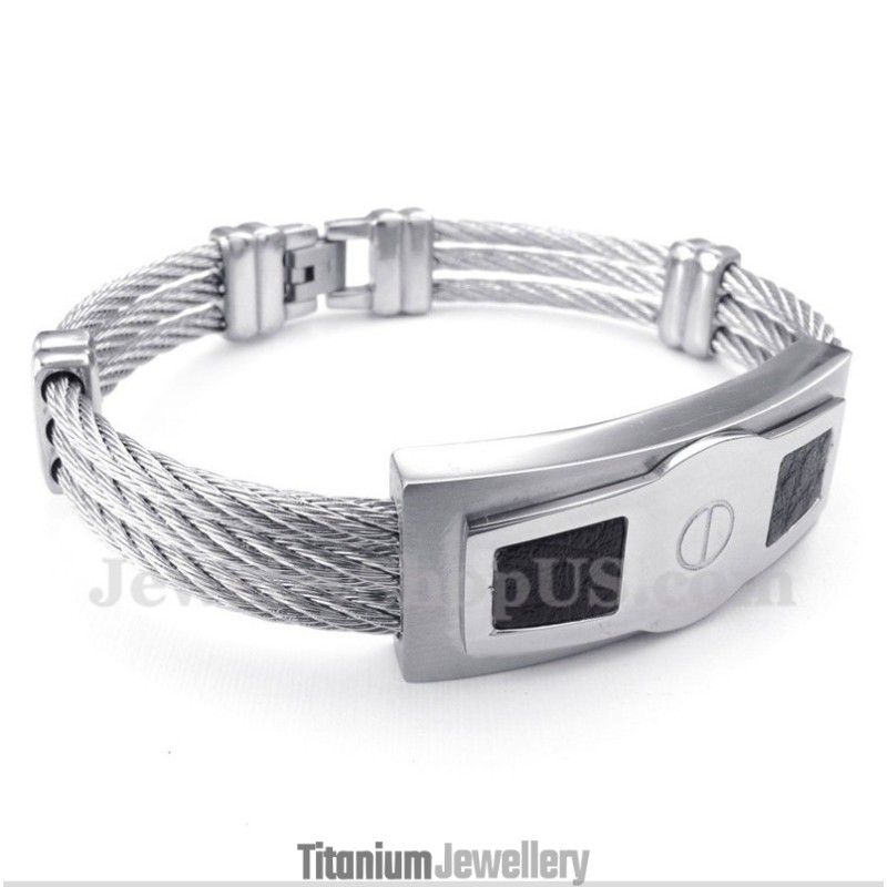 Men's Titanium Cable Bracelet