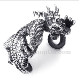Men's Titanium Casted Dragon Bracelet