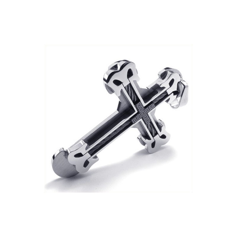 Fashion Sport Cross Titanium Pendant (Black)