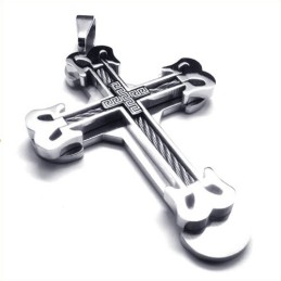 Fashion Sport Cross Titanium Pendant (Black)