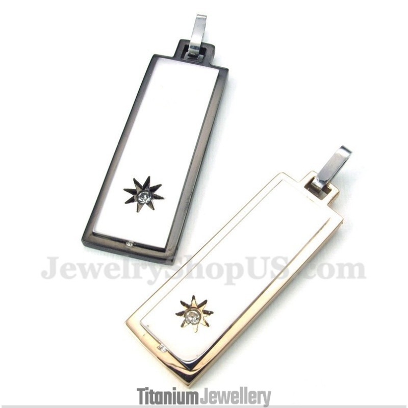 Titanium Couple'S Pendant With Free Chain (One Pair)