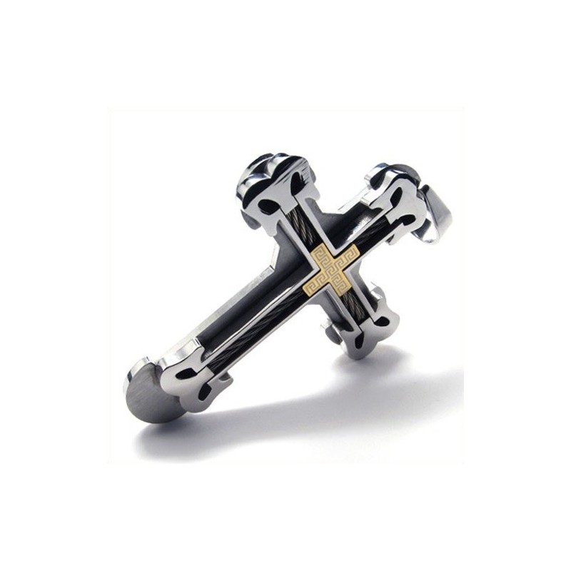 Fashion Sport Cross Titanium Pendant (Golden) Fashion Sport Cross Titanium Pendant (Golden)