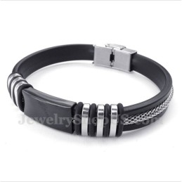 Men's Titanium Rubber Bracelet