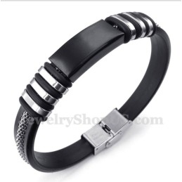 Men's Titanium Rubber Bracelet