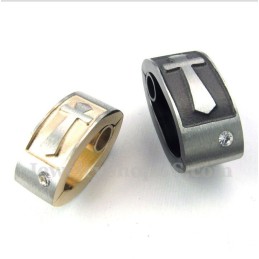 Titanium Cross Couple'S Pendant With Free Chain (One Pair)