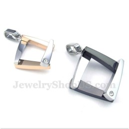 Titanium Diamond Couple'S Pendant With Free Chain (One Pair)