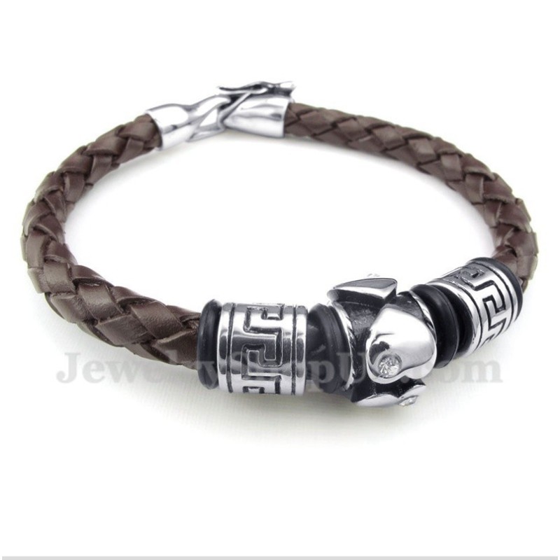 Men's Titanium Leather Bracelet Men's Titanium Leather Bracelet