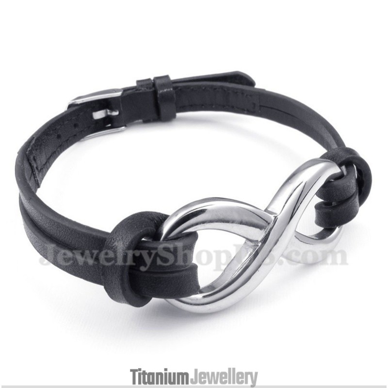 Men's Titanium Leather Bracelet Men's Titanium Leather Bracelet