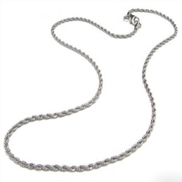 20.1 Inch Titanium Delicate Waves Chain Necklace