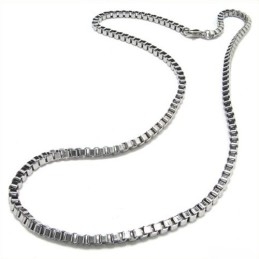 20.1 Inch Titanium Silver Tightened Necklace 8092