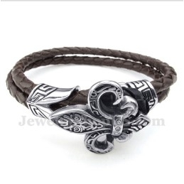 Men's Titanium Leather Bracelet