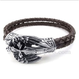 Men's Titanium Leather Bracelet
