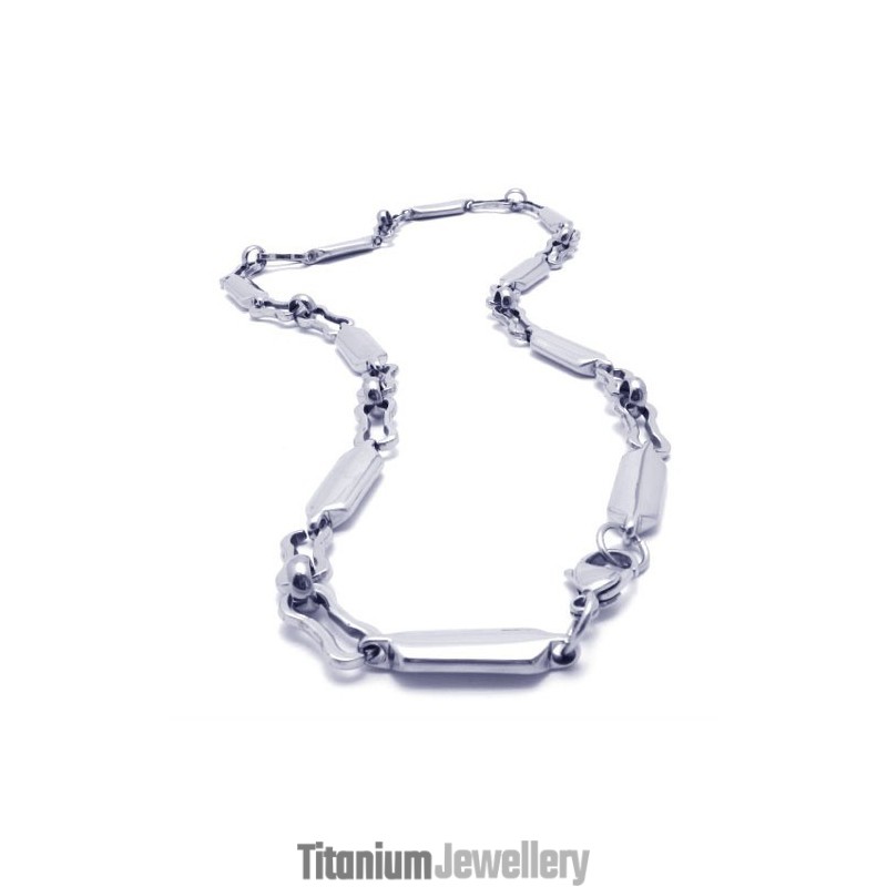 20.1 Inch Titanium Silver Smooth Necklace 20.1 Inch Titanium Silver Smooth Necklace