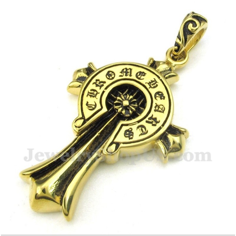 Men's Titanium Cross Pendant With Free Chain Men's Titanium Cross Pendant With Free Chain