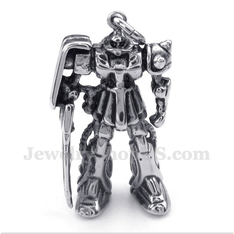 Men's Titanium Robot Pendant With Free Chain Men's Titanium Robot Pendant With Free Chain