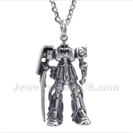 Men's Titanium Robot Pendant With Free Chain