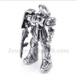 Men's Titanium Robot Pendant With Free Chain