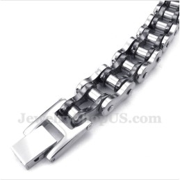 Men's Titanium Black Bicycle Chain Bracelet