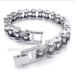 Men's Titanium Black Bicycle Chain Bracelet