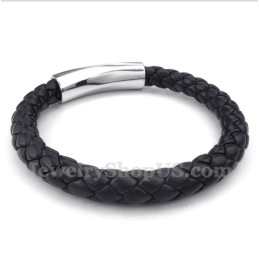 Men's Titanium Leather Bracelet